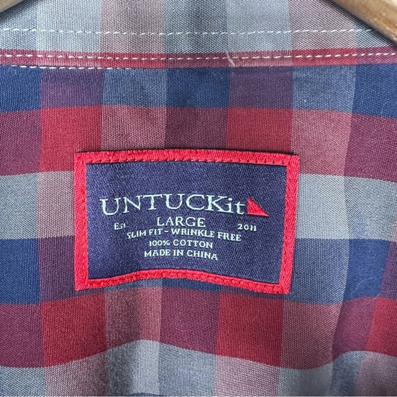 UNTUCKit Wrinkle Free Slim-Fit Button Down Shirt Size Large - Picture 3 of 5